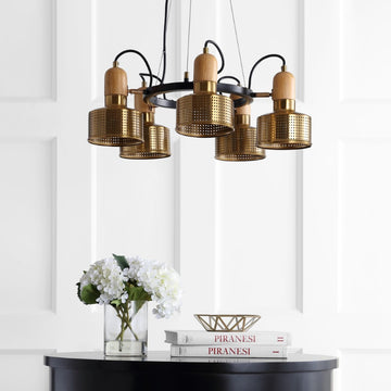 Gallery Adjustable Spotlight Metal LED Chandelier - JONATHAN Y